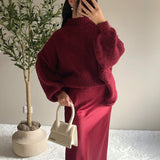 Pull oversize bordeaux