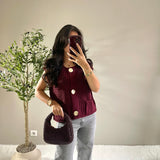 Gilet Nina bordeaux